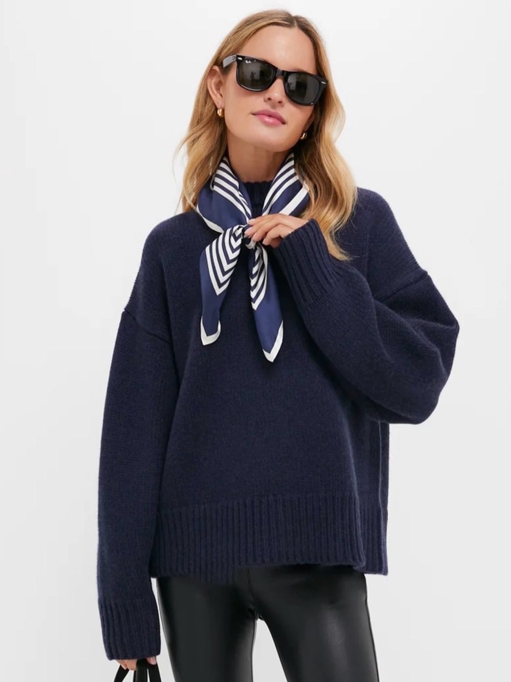 {Tuckernuck} NWT Genevieve Navy Crewneck Sweater